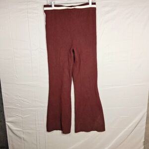 Future Collective Women's Medium Maroon Very Soft Tie Flared Sweat/Sleep Pants